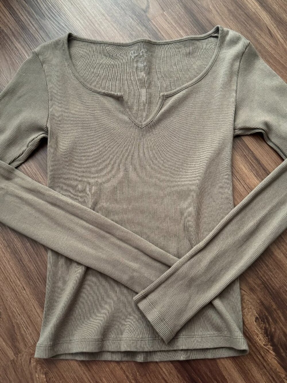 Brandy Melville John Galt Light Brown Long Sleeve Top
